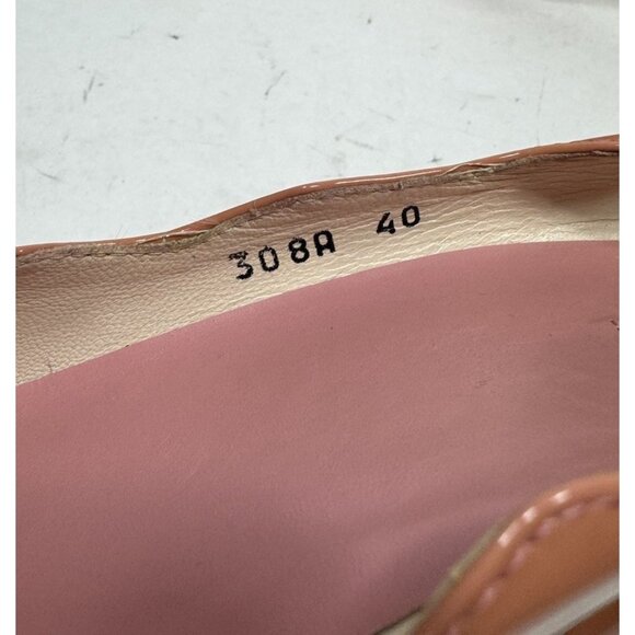 Prada Open Toe Heels Scalloped Edge Patent Leather Platform Pumps Women’s 10 40 - Picture 8 of 9